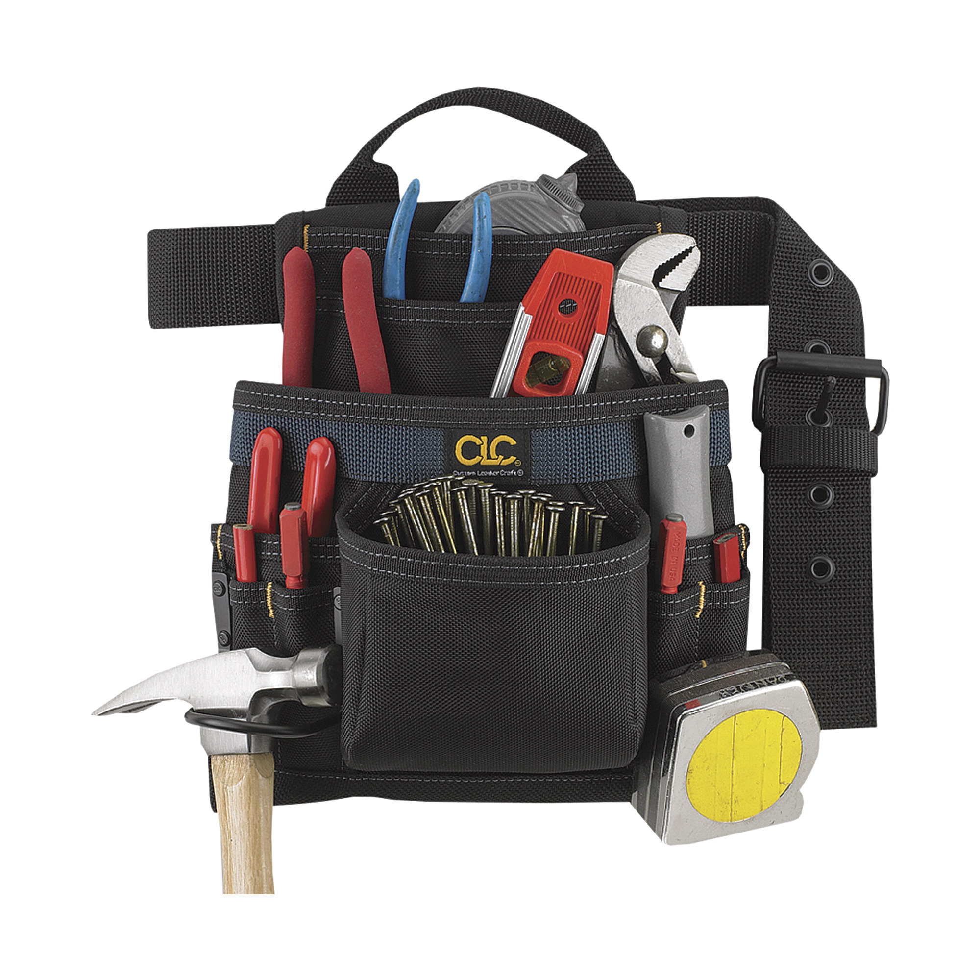 CLC Custom Leathercraft Ballistic Tool and Nail Bag, 13in.W x 3 1/4in.D x 13 3/4in.H, Model# 2823